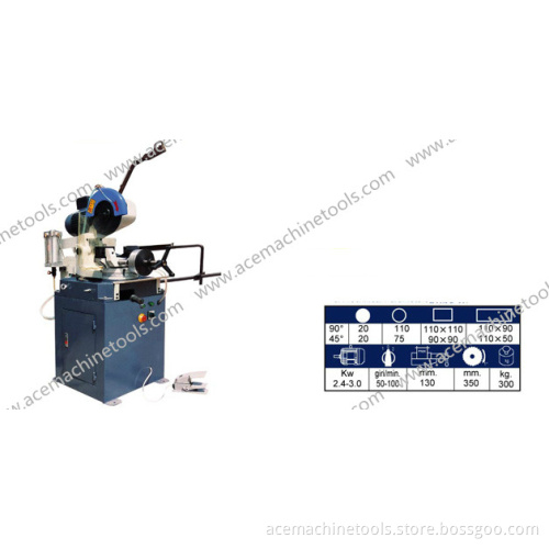Semi Auto Air-Operated Metal Disk Saw Machine (Asian Type) (DS 350)